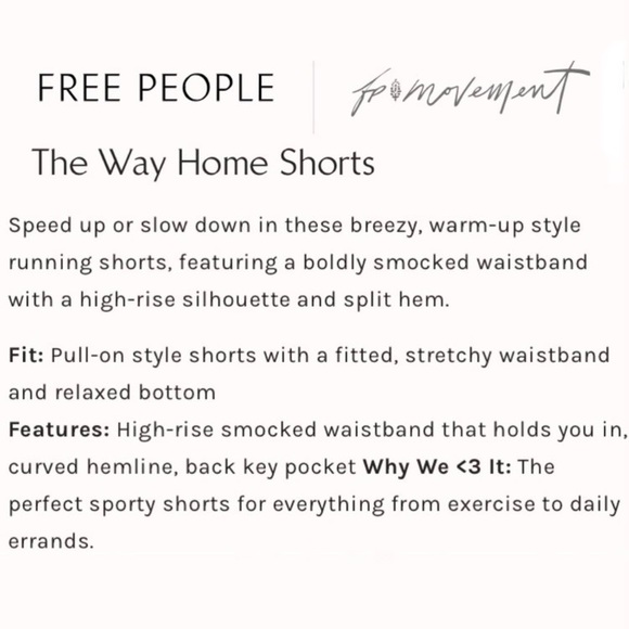 FREE PEOPLE Movement Blue The Way Home Shorts Size S - Picture 16 of 16